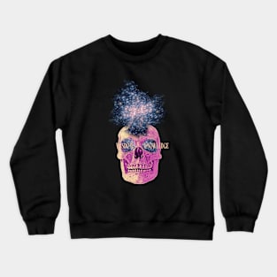 Vaporwave Galaxy Skull Crewneck Sweatshirt